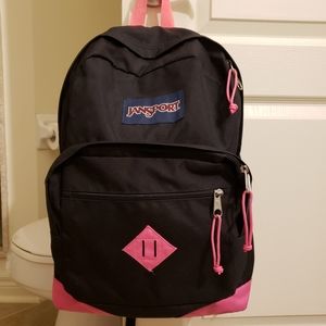 ADD ON - Jansport Black with Pink backpack